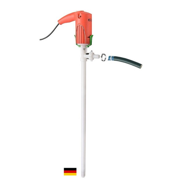 Flux Drum Pump, PVDF, 39" Long, Motor, 120V, 60Hz, 1ph, 230 Watts Power, 6 ft UHMWPE Hose 24-ZORO0068 - main